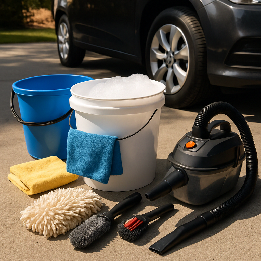 Les Accessoires Indispensables pour un Nettoyage Voiture Efficace à la Maison