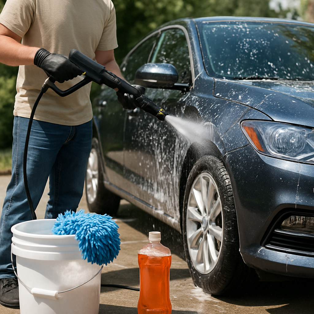 Les accessoires indispensables pour un lavage auto réussi à domicile