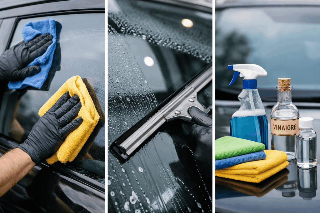nettoyer vitre voiture microfibre technique professionnelle sans traces. Comment nettoyer des vitres sans traces