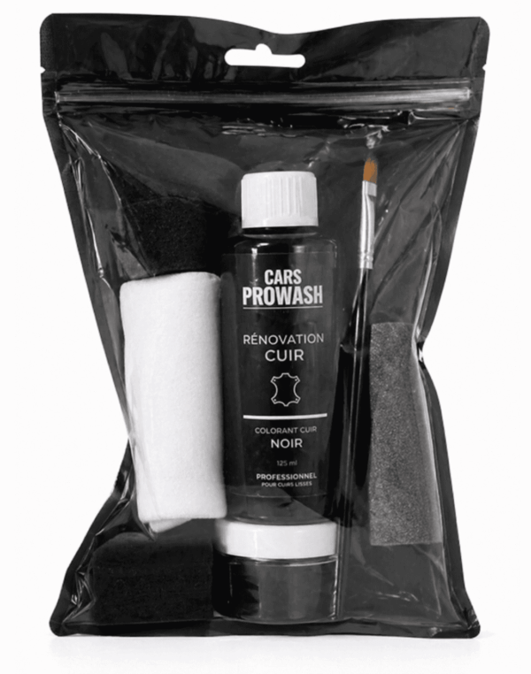 Kit rénovation cuir automobile noir