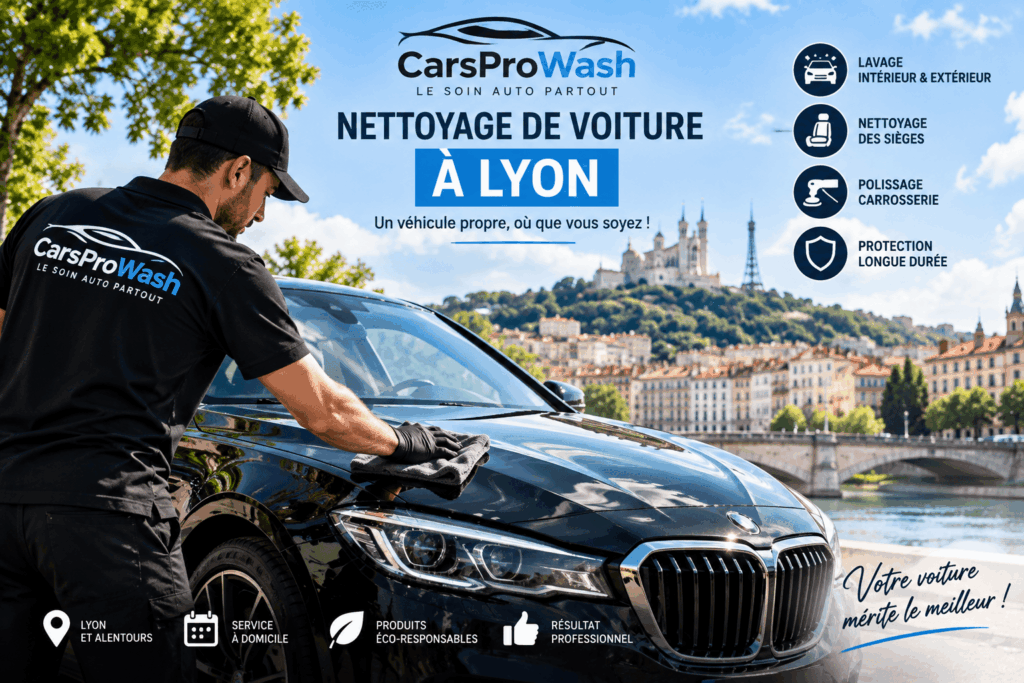 Nettoyage voiture à Lyon : nettoyage automobile, detailing et rénovation 1 Nettoyage de voiture à Lyon par un professionnel du lavage automobile