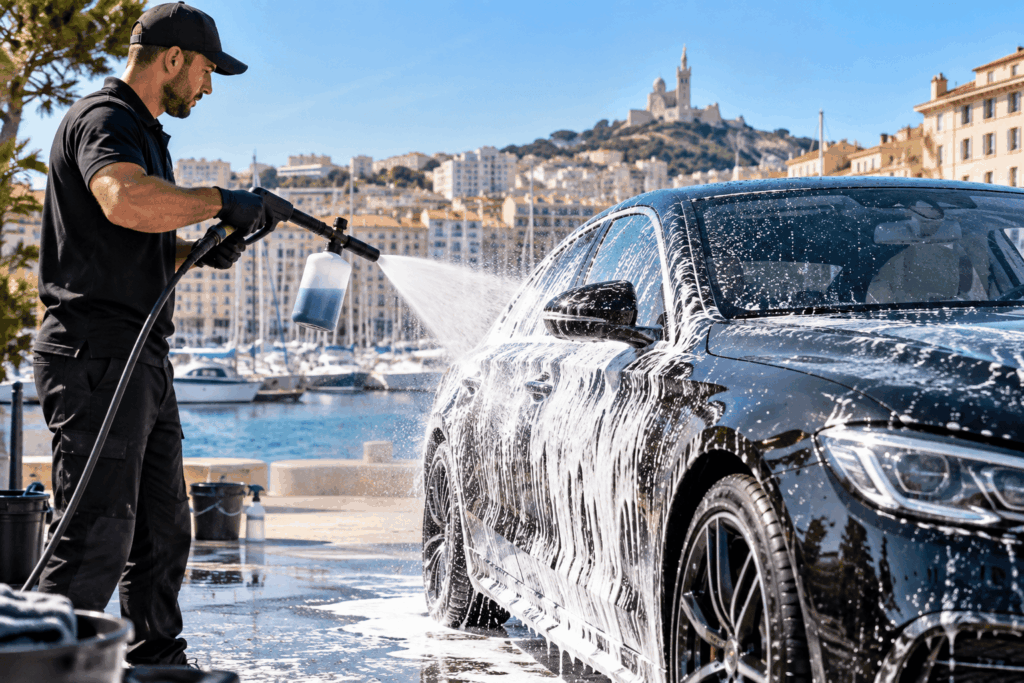 Nettoyage voiture à Marseille : nettoyage automobile, detailing et rénovation 1 Nettoyage de voiture à Marseille par un professionnel du detailing automobile